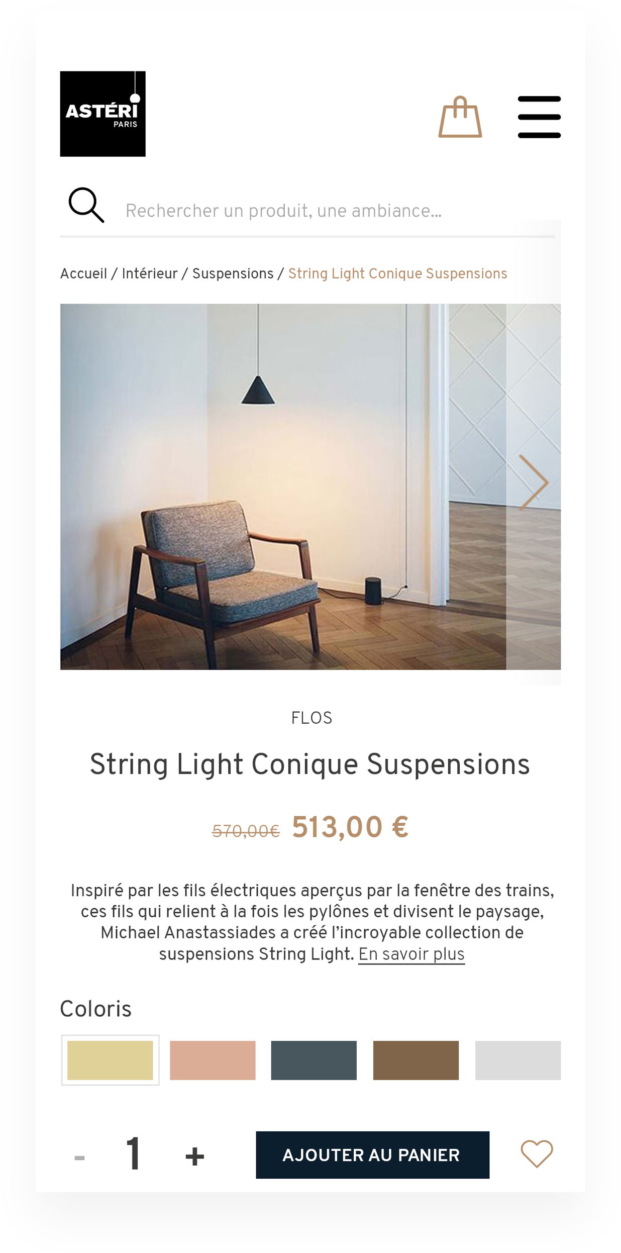 Fiche Produit mobile